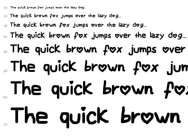 My Childish Font font waterfall